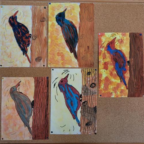 Waldpost- Spelli Specht telfoniert! 