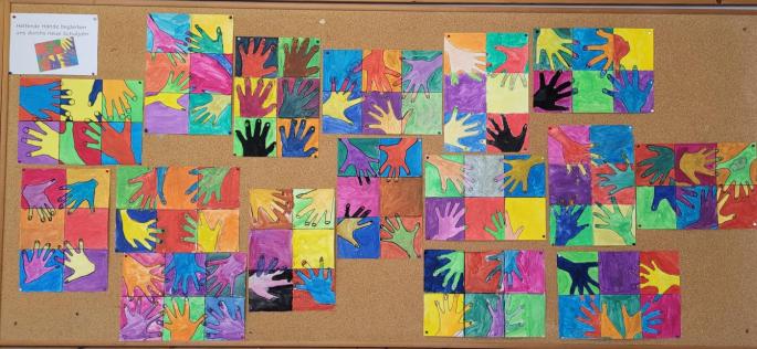 Ich/ Wir/ Die anderen- Wasserfarbenmalerei der 3. Klasse